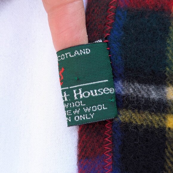 The Scotch House Red Tartan Scarf Wrap 100% Lambswool Plaid LIKE NEW soooo soft! - Picture 9 of 14